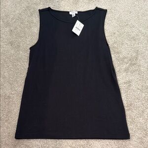 NWT J. Crew 100% cotton black fair trade certified tank top